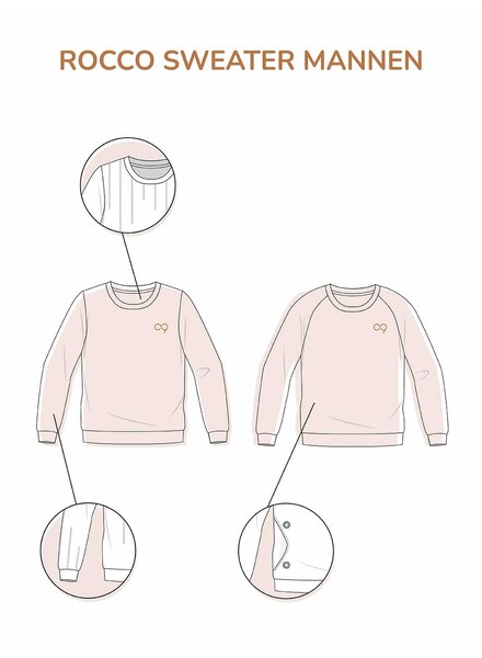 Zonen09 Rocco VOLWASSENEN sweater - sweatpants - bomber - PDF patroon - ebook