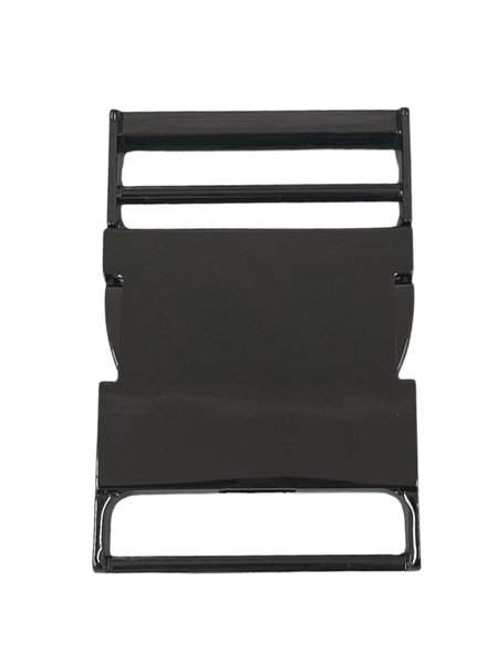 metal click buckle black nickel - 40 mm