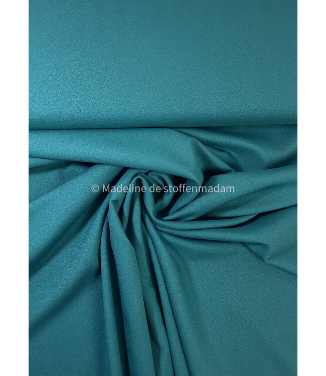 petrol - viscose crepe met 3% elasthan