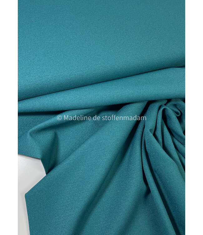 petrol - viscose crepe met 3% elasthan