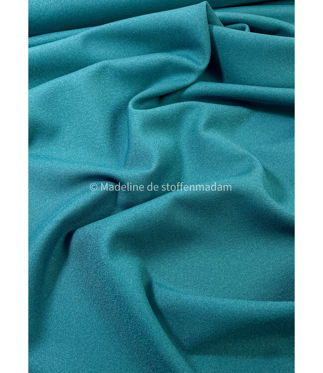 petrol - viscose crepe met 3% elasthan