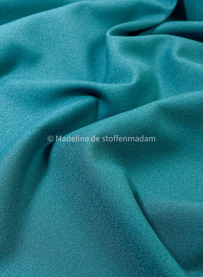 petrol - viscose crepe met 3% elasthan