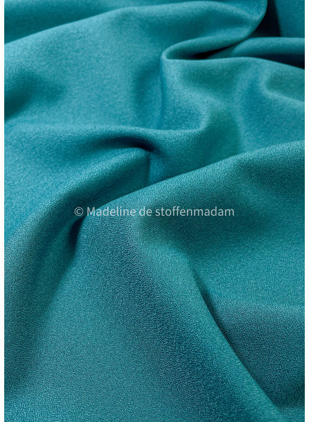 petrol - viscose crepe met 3% elasthan