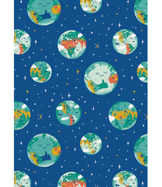 Paintbrush protect our planet - blauw - katoentje