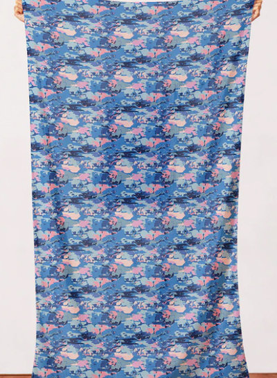 Paintbrush abstract clouds blue - katoentje