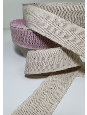 M. soft beige chevron binding bag webbing - 40 mm - very nice and soft