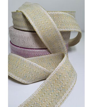 zacht limoen chevron binding tassenband - 40 mm - heel mooi en zacht