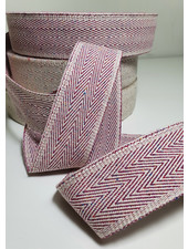 Prym fuchsia herringbone webbing 40 mm - super soft