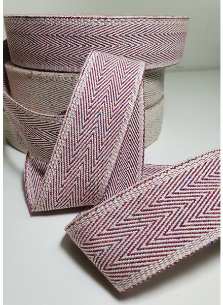 Prym fuchsia herringbone webbing 40 mm - super soft