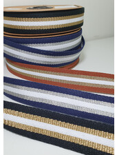 M. black - gold - cream webbing 30mm