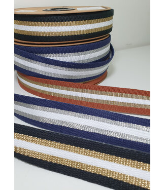 M. black - gold - cream webbing 30mm