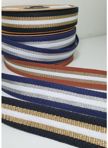 M. black - gold - cream webbing 30mm