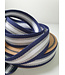 marineblauw - zilver - creme tassenband 30mm