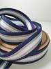 M. navy blue - silver - cream webbing 30mm