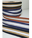 marineblauw - zilver - creme tassenband 30mm