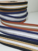 M. navy blue - silver - cream webbing 30mm