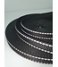 tassenband zwart met reflecterend stiksel - 20 mm