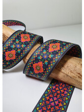 M. black - retro double face webbing 50mm