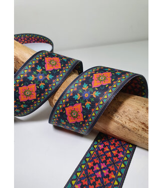 M. black - retro double face webbing 50mm