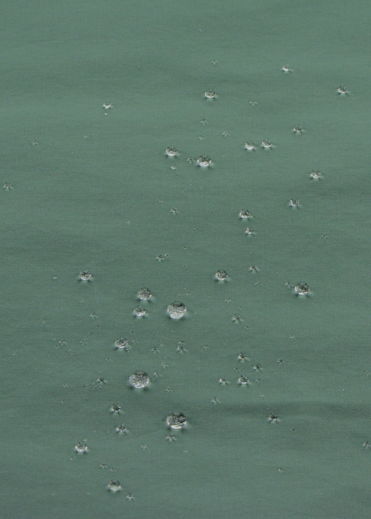 smokey green dry waxed cotton / oilskin Madeline de stoffenmadam