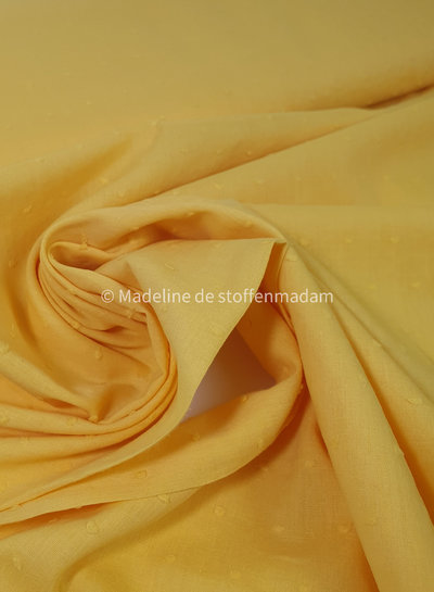 M. yellow plumetis - cotton voile