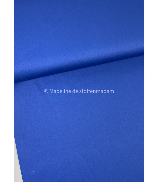 kobaltblauw -  stretchkatoen met viscose