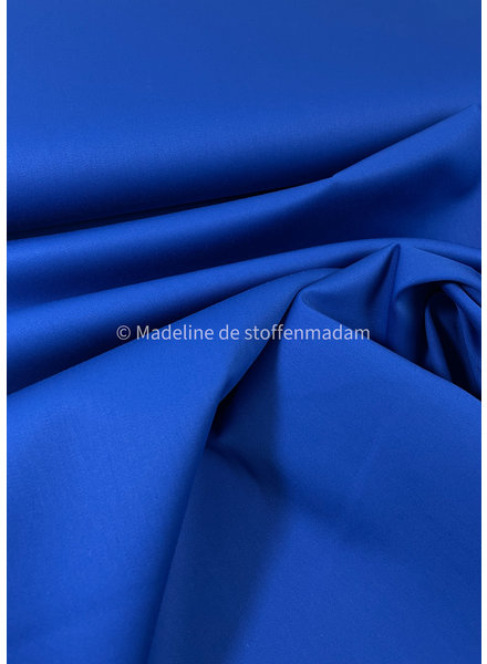 kobaltblauw -  stretchkatoen met viscose
