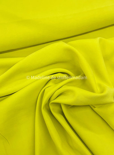 M. chartreuse yellow - sandwashed viscose twill