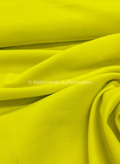 M. chartreuze geel - sandwashed viscose twill