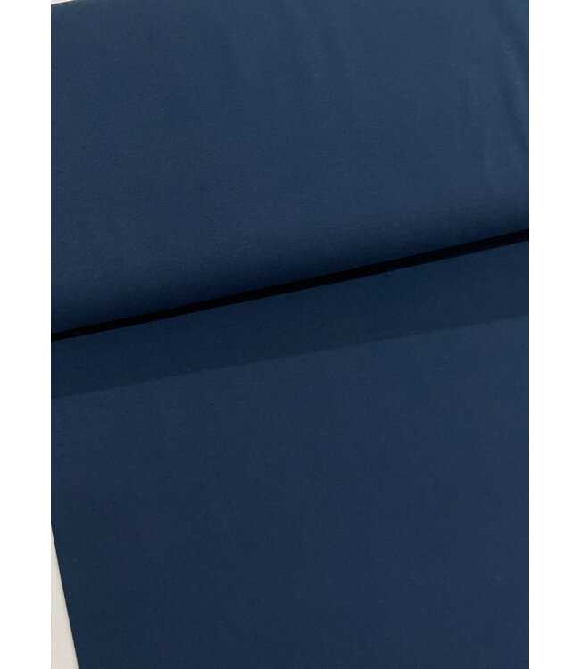 effen tricot - donker denimblauw