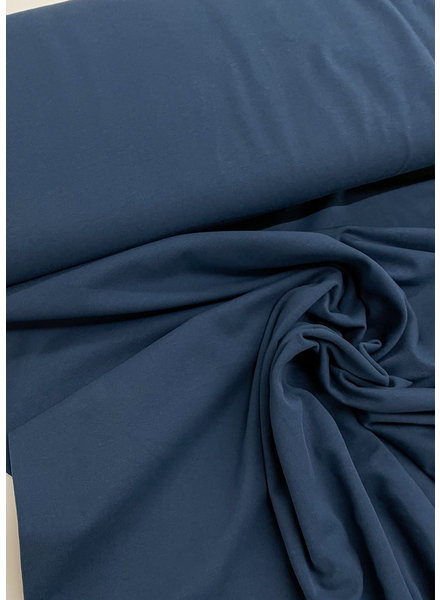 effen tricot - donker denimblauw