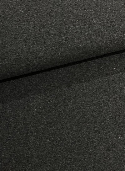 anthracite melee - plain jersey - strong fiber GOTS