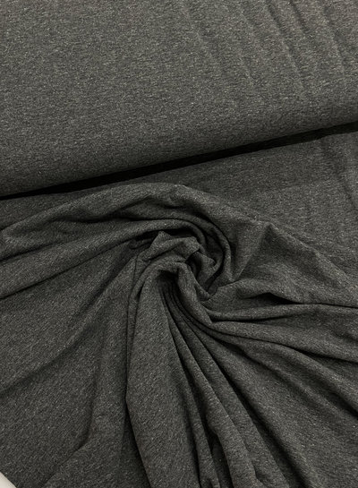 anthracite melee - plain jersey - strong fiber GOTS