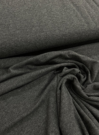 anthracite melee - plain jersey - strong fiber GOTS