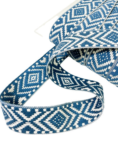 aztec bag strap blue - 30mm - mega soft