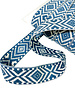 M. aztec tassenband blauw - 30mm - mega zacht