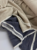 M. dark blue - linen viscose blend with twill binding