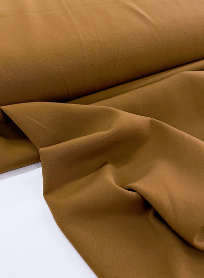 beautifully sheer fabric - for trousers and dresses - caramel café