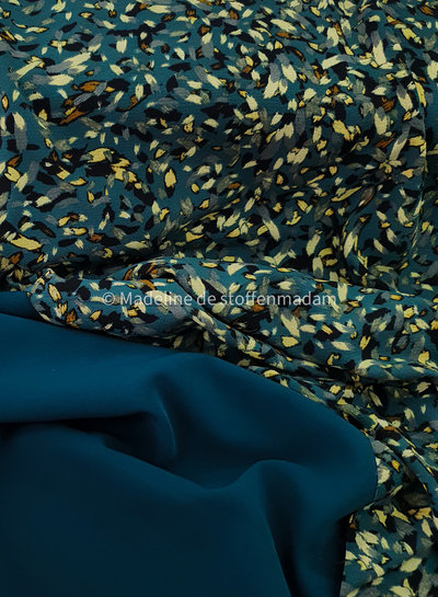 M. beautiful sheer fabric - for trousers and dresses - petrol