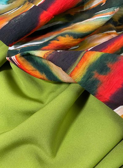 M. beautiful sheer fabric - for trousers and dresses - lime