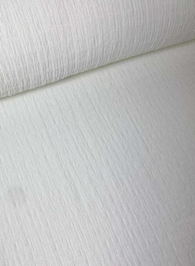 M smocked jersey - beautiful stretchy fabric - white