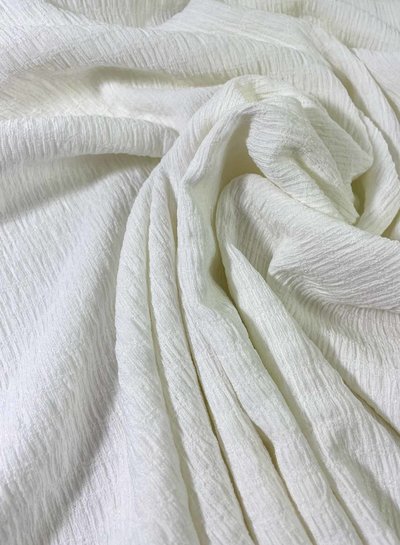 M. smocked jersey - beautiful stretchy fabric - white