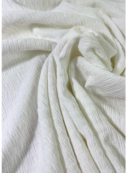 M. smocked jersey - beautiful stretchy fabric - white