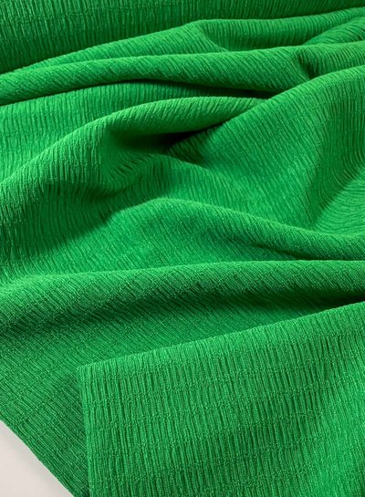 M smocked jersey - beautiful stretchy fabric - grass green