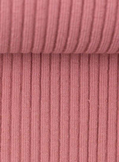 Swafing oudroze  - extra dikke ribbel boordstof _ PASSEND bij