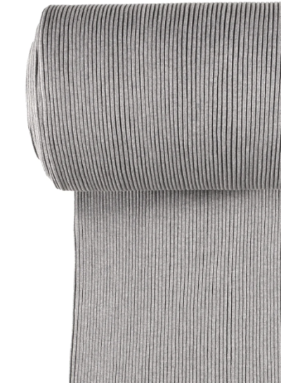 gray melee - extra thick rib cuff fabric