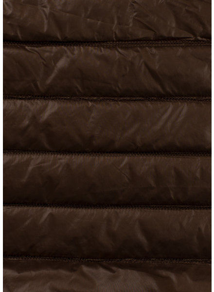 brown horizontal - quilted coat fabric - double face