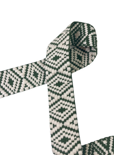 Aztec tassenband 38 mm - groen