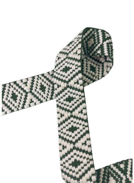 Aztec bag strap 38 mm - green