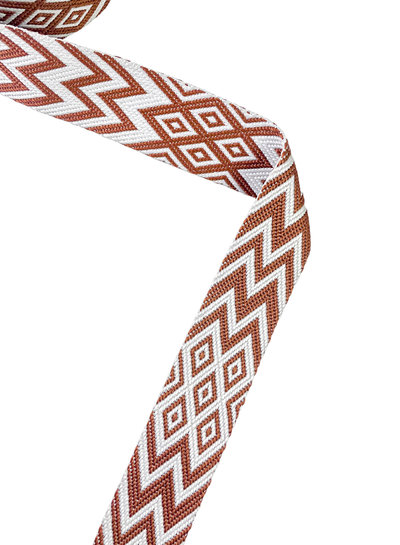 M. chevron bag strap 38 mm - rust